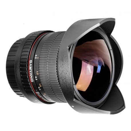 Obiettivo Samyang 8mm f/3.5 Fish-eye CS II (con paraluce) attacco Sony E