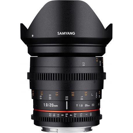 Obiettivo Samyang 20mm T1.9 ED AS UMC Cine per Nikon