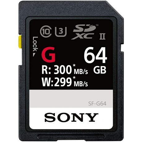 Scheda di memoria SD Sony 64GB 300MB/s - SF-G64 SDXC Classe 10 UHS-II U3
