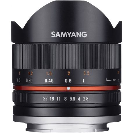 Obiettivo Samyang 8mm f/2.8 Fish-eye CS II nero compatibile Canon EOS M