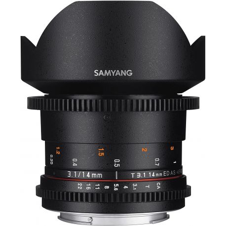 Obiettivo Samyang 14mm T3.1 ED AS IF UMC VDSLR II compatibile Nikon