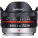 Obiettivo Fisheye Samyang 7.5mm f/3.5 nero attacco Micro Quattro Terzi