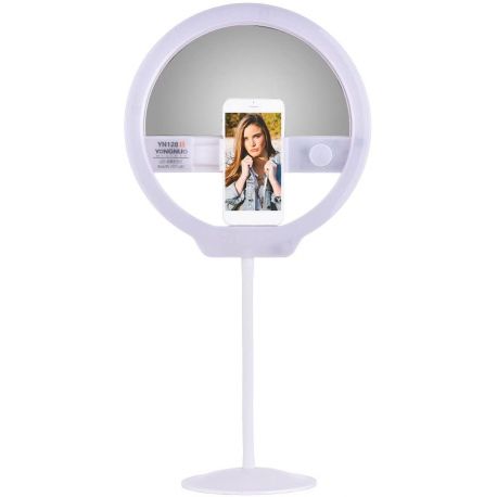Yongnuo YN128II Bi-Color Beauty LED Anello Video Light (rosa) 3200K-5500K per smartphone