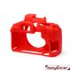 easyCover custodia protettiva in silicone camera case per Canon 850D rosso