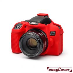 easyCover custodia protettiva in silicone camera case per Canon 850D rosso