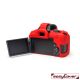 easyCover custodia protettiva in silicone camera case per Canon 850D rosso