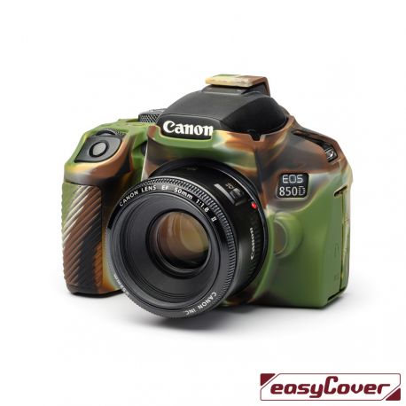 easyCover custodia protettiva in silicone camera case per Canon 850D mimetico