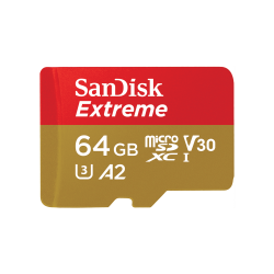 Sandisk 64GB A2 Extreme 160MB/s Scheda di memoria Micro SDXC UHS-I