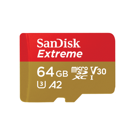 Sandisk 64GB A2 Extreme 160MB/s Scheda di memoria Micro SDXC UHS-I