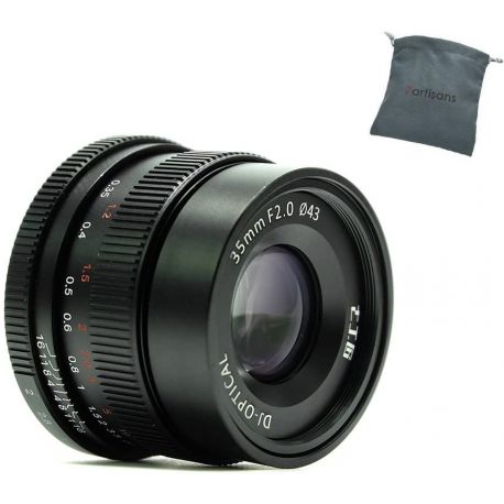 Obiettivo 7Artisans 35mm F2.0 Manual Focus nero attacco Sony E-Mount (A201B)