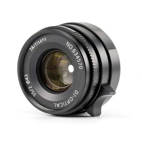 Obiettivo 7Artisans 35mm F2.0 Manual Focus nero compatibile mirrorless Leica M (A901B)