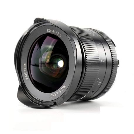 Obiettivo 7Artisans 12mm F2.8 APS-C nero compatibile fotocamere micro 4/3 (A604B)