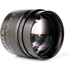 Obiettivo 7Artisans 75mm F1.25 nero per fotocamere Leica M (A113B)