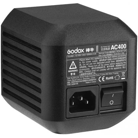 Godox AD400 PRO AC Power Adapter adattatore corrente da rete per flash