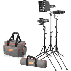 Godox SA-D S30 kit 3x faretto S30 + 3x stativi + 1x lente 85mm + accessori