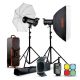 Godox QTII flash da studio kit 2x QT400IIM + accessori