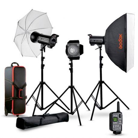 Godox QTII flash da studio kit 2x QT400IIM + 1x QT600IIM + accessori