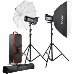Godox QSII flash da studio kit 2x QS600II-C + accessori