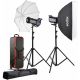 Godox QSII flash da studio kit 2x QS400II-C + accessori