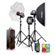 Godox Gemini GSII flash da studio kit (2x GS200II + 1x GS400II) + accessori