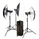 Godox DSII kit flash da studio (2x DS300II da 300w + 1x DS400II da 400w) + accessori