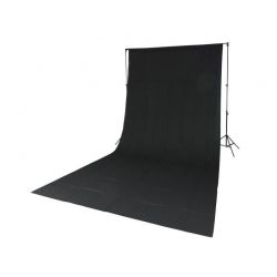 Quadralite fondale fotografico in stoffa cotone 2,85m x 6m nero