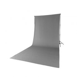 Quadralite fondale fotografico in stoffa cotone 2,85m x 6m Grigio