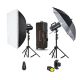 Quadralite Move X 400 Kit 2x flash da studio + 2x stativi + accessori