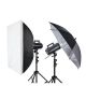 Quadralite Move X 300 Kit 2x flash da studio + 2x stativi