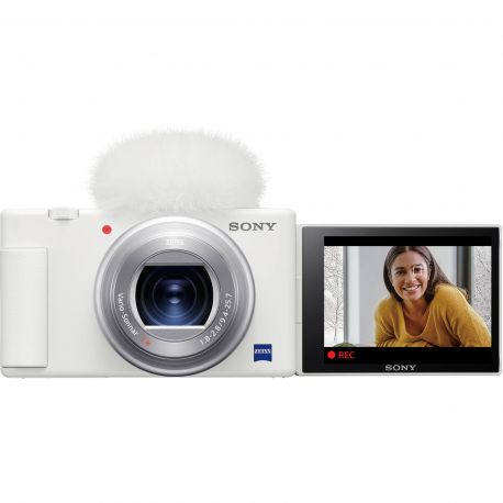 Fotocamera Sony Vlog camera ZV-1 Bianco [MENU ENG]