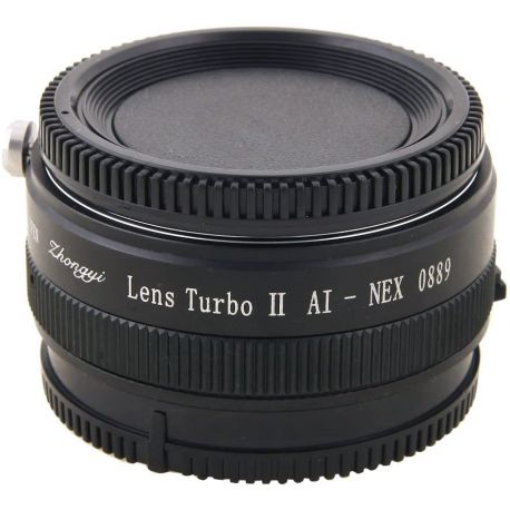 Zhongyi Mitakon Turbo adattatore II da obiettivo Nikon a mirrorless Sony