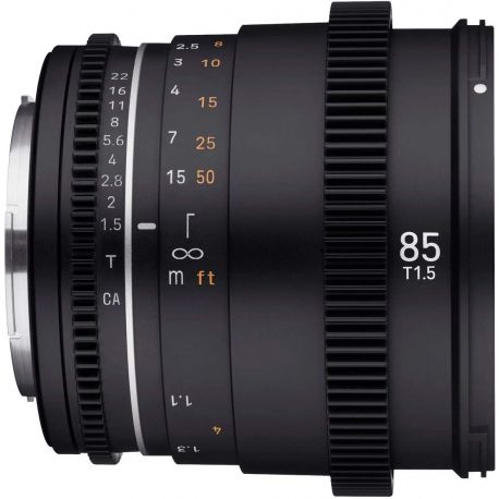 Obiettivo Samyang 85mm T1.5 VDSLR Mark II per mirrorless Sony E-Mount