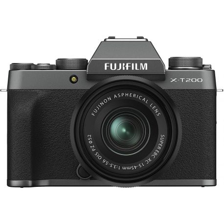 Fotocamera Mirrorless Fujifilm X-T200 Kit 15-45mm Dark Silver PRONTA CONSEGNA