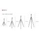 Triopo Treppiedi in alluminio MT-2804X8.C + Testa NB-2S