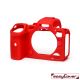 easyCover custodia protettiva in silicone rossa per Canon R5 / R6