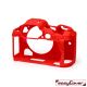easyCover custodia protettiva in silicone rossa per Canon R5 / R6