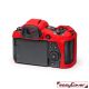 easyCover custodia protettiva in silicone rossa per Canon R5 / R6