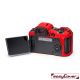 easyCover custodia protettiva in silicone rossa per Canon R5 / R6