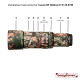 easyCover custodia in neoprene marrone mimetico per obiettivo Canon RF 600mm F/11 IS STM lens oak