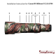 easyCover custodia in neoprene marrone mimetico per obiettivo Canon RF 800mm F/11 IS STM lens oak
