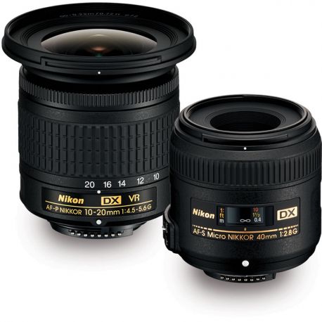 Kit obiettivi Nikon DX Paesaggio 10-20mm f/4.5-5.6 + macro 40mm f/2.8
