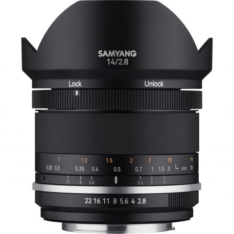 Obiettivo Samyang MF 14mm f/2.8 Mark II attacco Canon EF