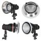 Quadralite SVL-400 Faretto LED 3 light kit studio fotografico (lampade + stativi + accessori)