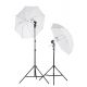 Quadralite kit di illuminazione LEDTuber Lighting (lampadine + stativi + ombrelli)