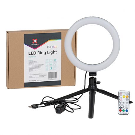Quadralite Faretto LED circolare ring da 8''