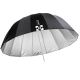 Quadralite Deep Space 105 ombrello parabolico argento e nero