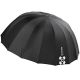 Quadralite Deep Space 105 ombrello parabolico argento e nero