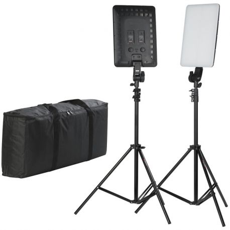 Quadralite Thea 450 Pannello LED kit (2x faretti + 2x stativi)