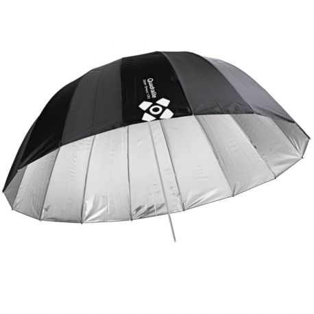 Quadralite Deep Space 130 ombrello parabolico argento e nero