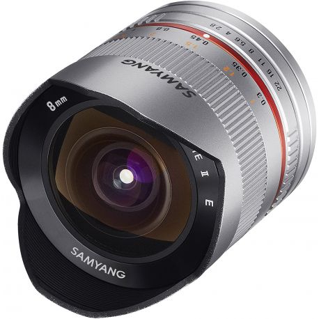 Obiettivo Samyang 8mm f/2.8 Fish-eye CS II silver compatibile Canon EOS M